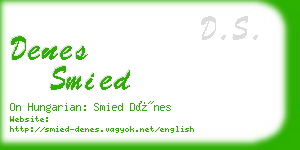 denes smied business card